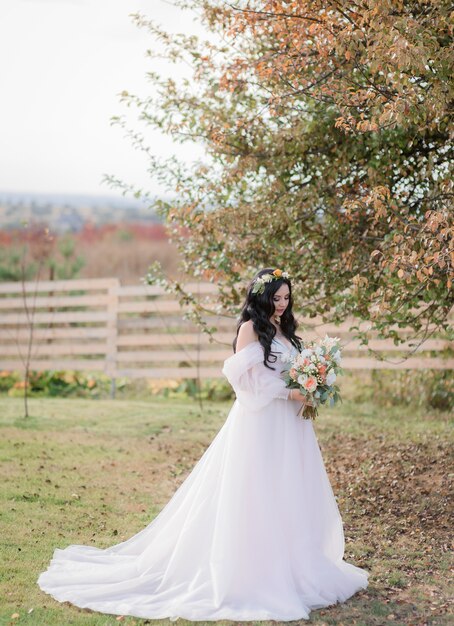 Girl wearing beautiful puff sleeve dress