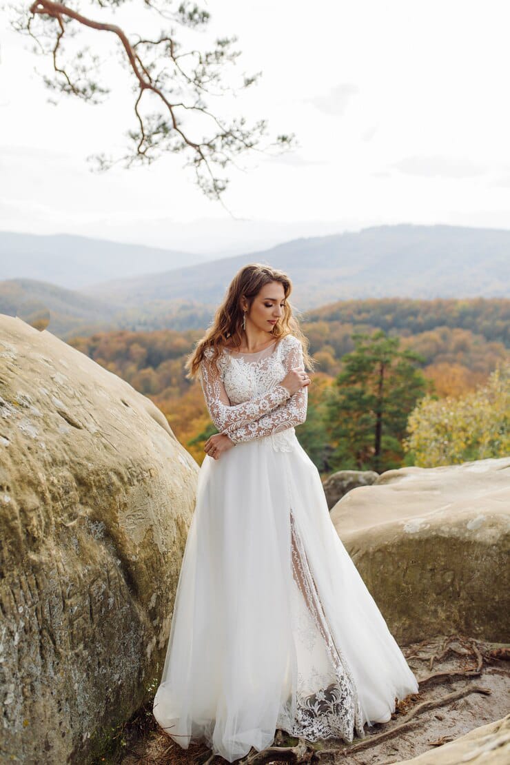 boho wedding dress with sleeves