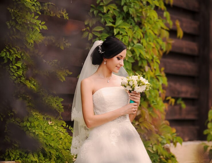 off the shoulder wedding dress image