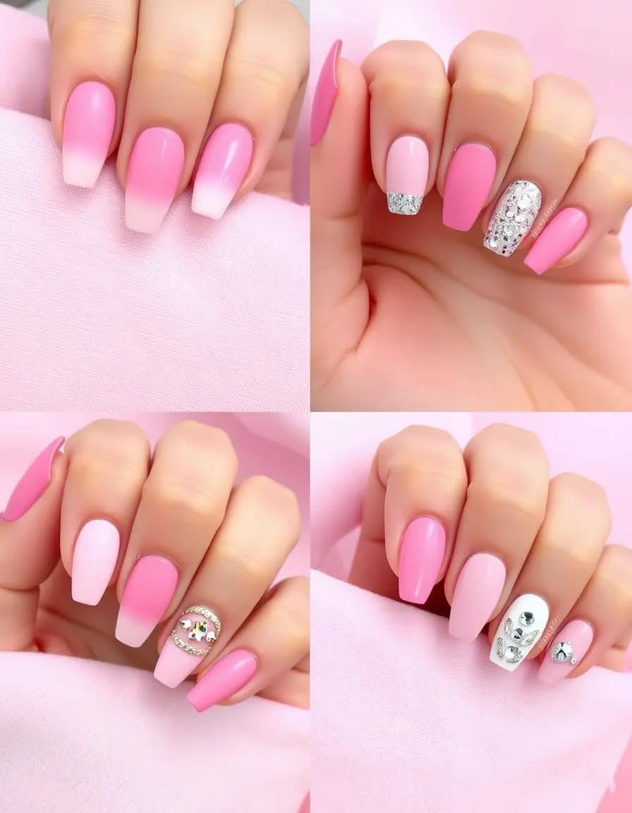 pink nail designs