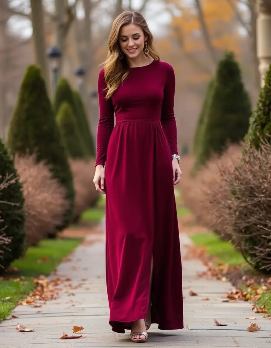 young women fall wedding look