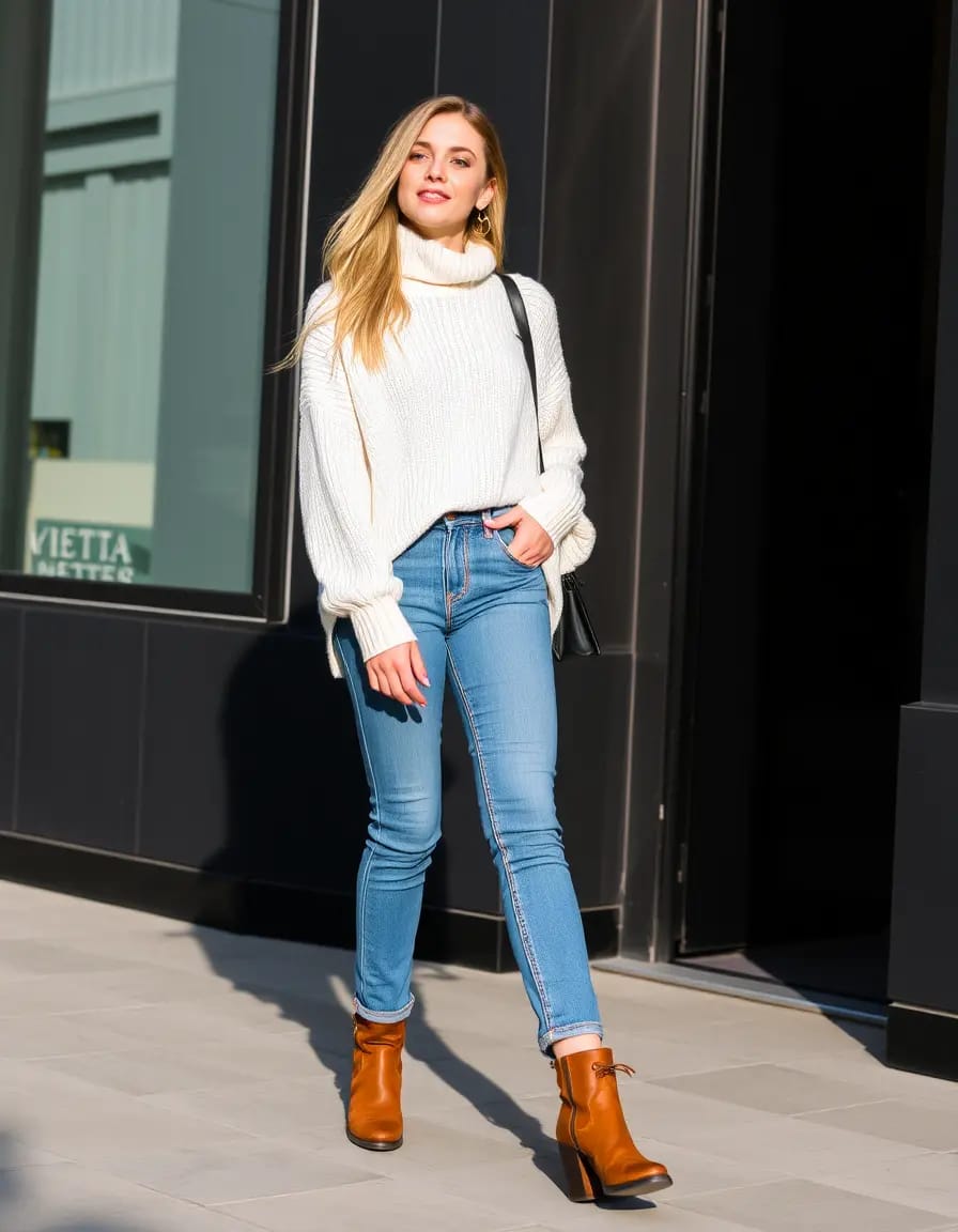 stylish women look in boots