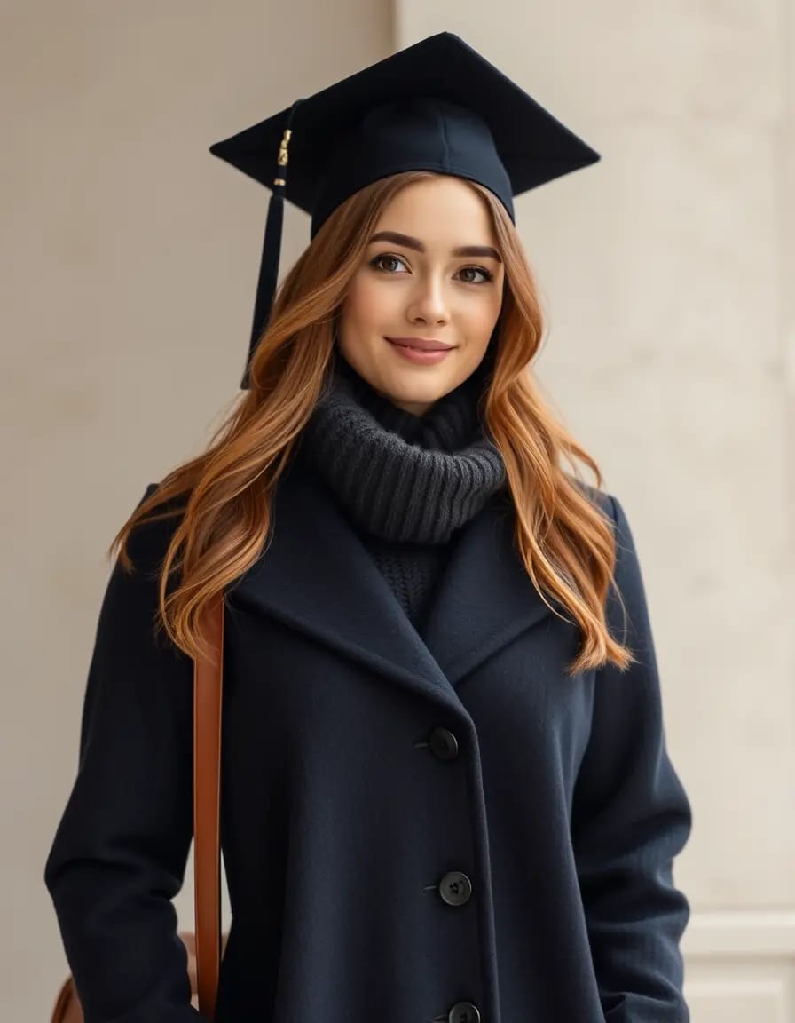 graduate women winter outfit look