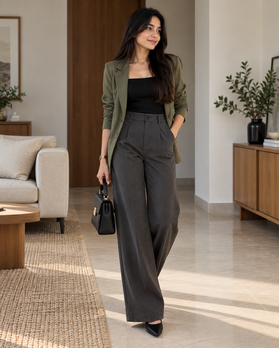 A young charming woman look