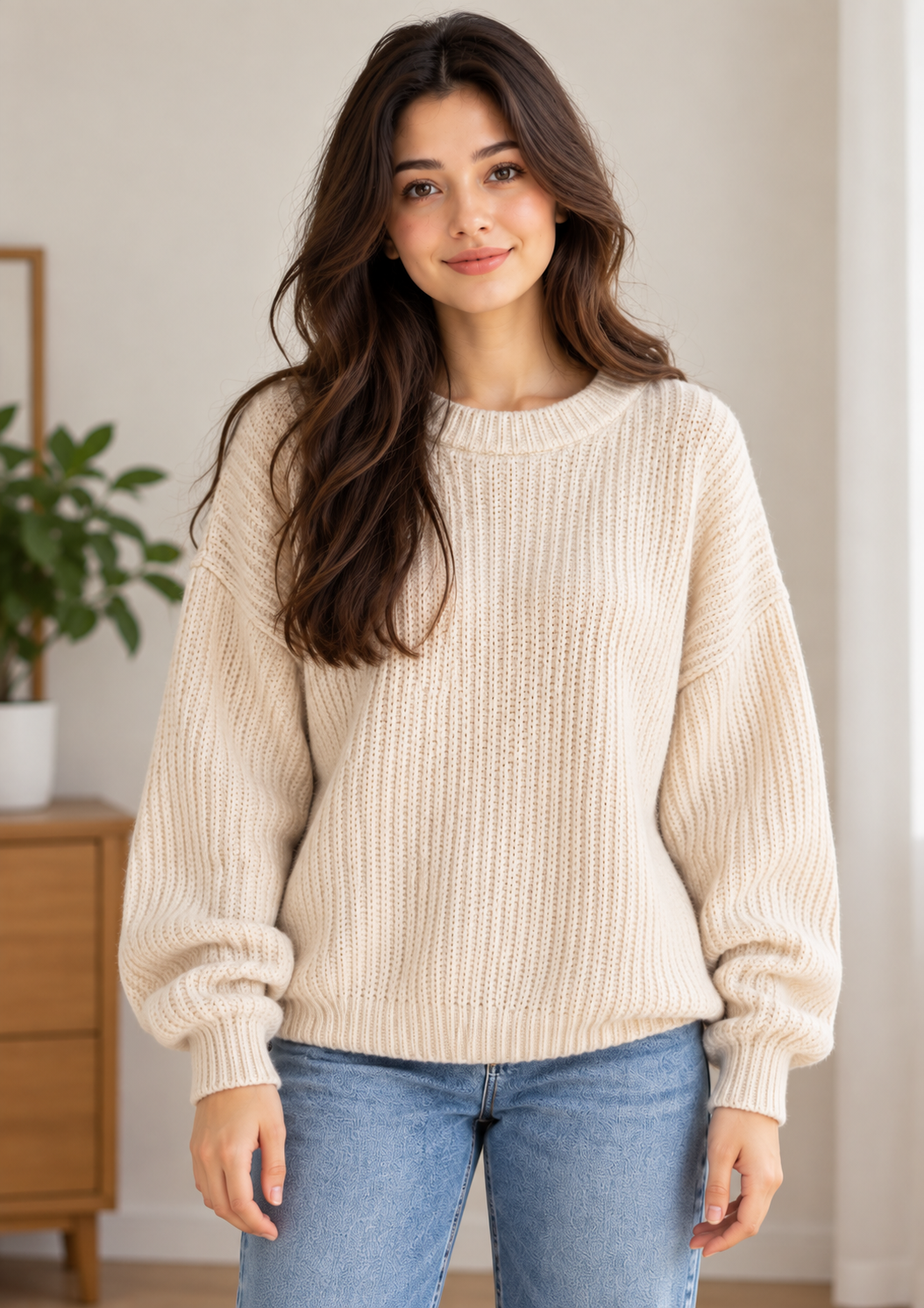 Woman look in Sweater